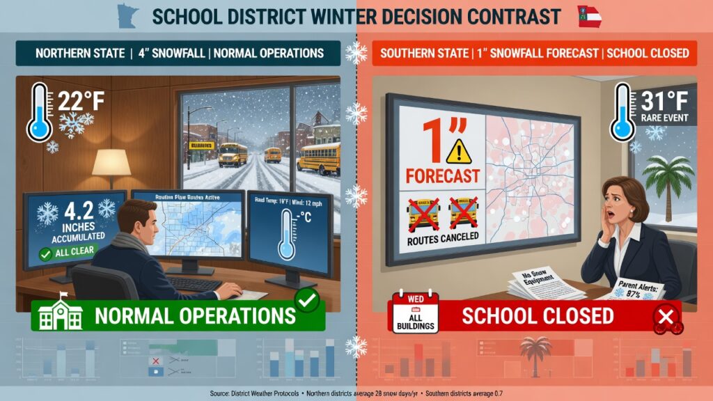How School Districts Decide to Cancel School