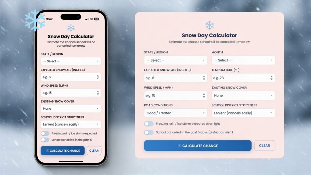 Snow day calculator