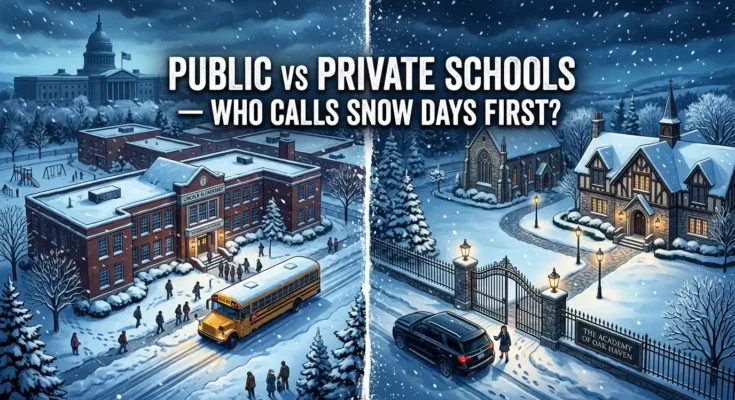Public Schools vs Private Schools – Who Calls Snow Days Earlier