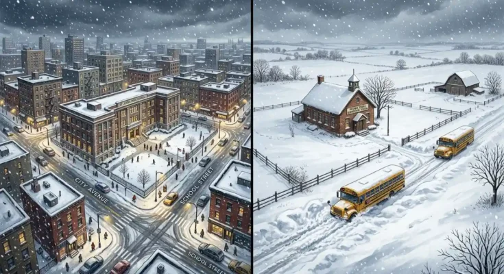 Urban Schools vs Rural Schools – Who Gets More Snow Days
