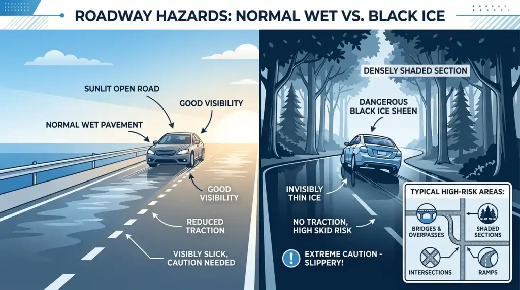 Where and When Black Ice Is Most Common