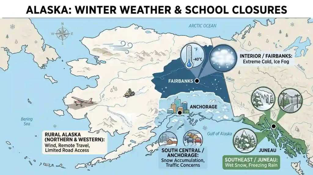Alaska Regional Winter Conditions Map