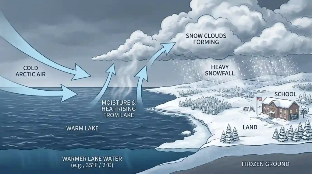 Lake-Effect Snow Over the Great Lakes