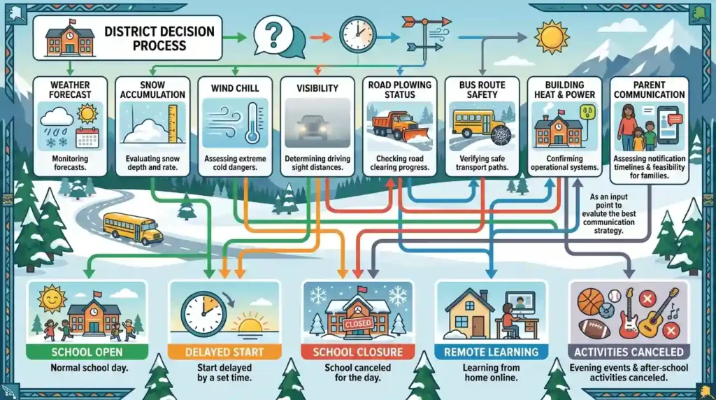 Snow Day Decision Flowchart