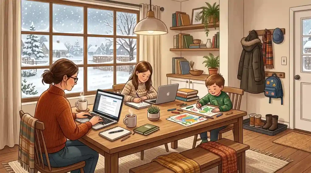 Snow Day Family Routine