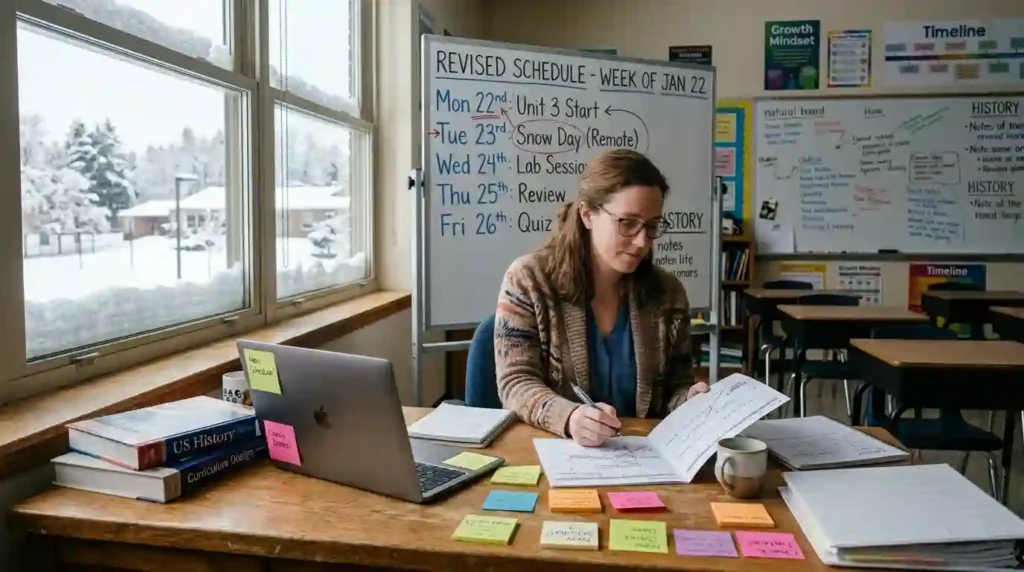 Teacher Planning After a Snow Day