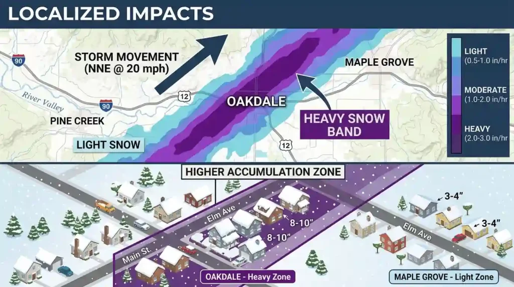 Weather Radar Snow Band Explanation
