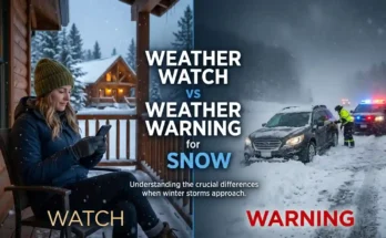 Weather Watch vs a Weather Warning for Snow guide