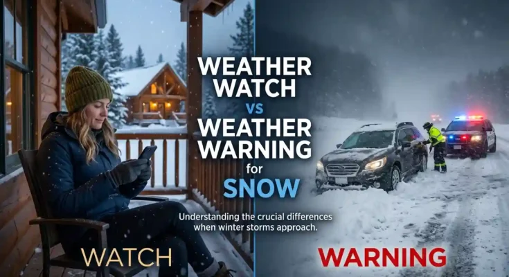 Weather Watch vs a Weather Warning for Snow guide