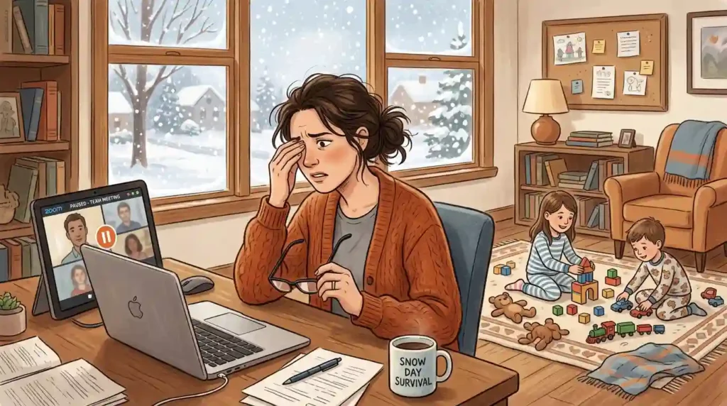 chaosstress of a sudden snow day