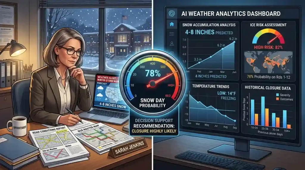 Human + AI Snow Day Decision