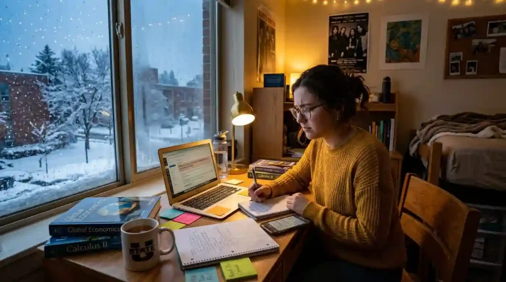 Snow Day Study Stress